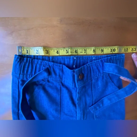 RARE LEVIS 60’s SAILOR DENIM FLARE TIE ELASTIC WAIST BELL BOTTOMS Size 22” Waist